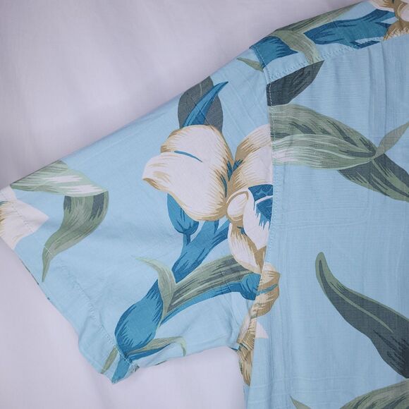 Tommy Bahama Hawaiian Shirt Mens Medium Floral Silk Camp - Picture 3 of 11